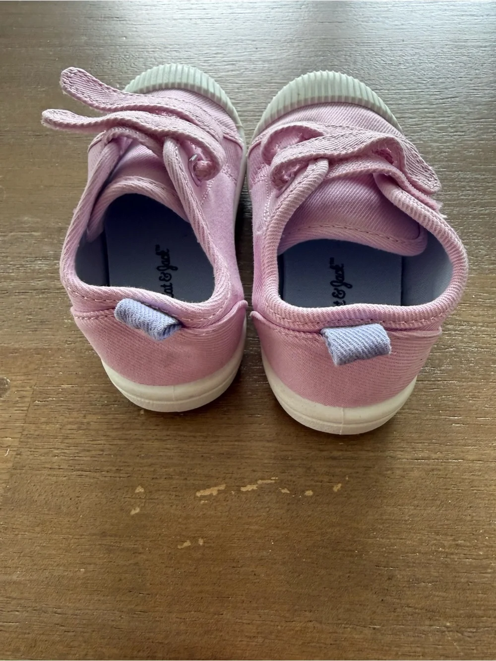 Cat & Jack Kids Canvas Hook-and-Loop Sneakers in Pink